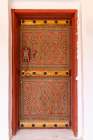 Saudi Arabia, Al-Qassim, Unaizah. Colorfully painted door. Art Print